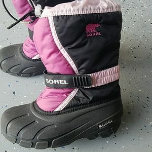 Girls Sorel Snow Boots, size 2